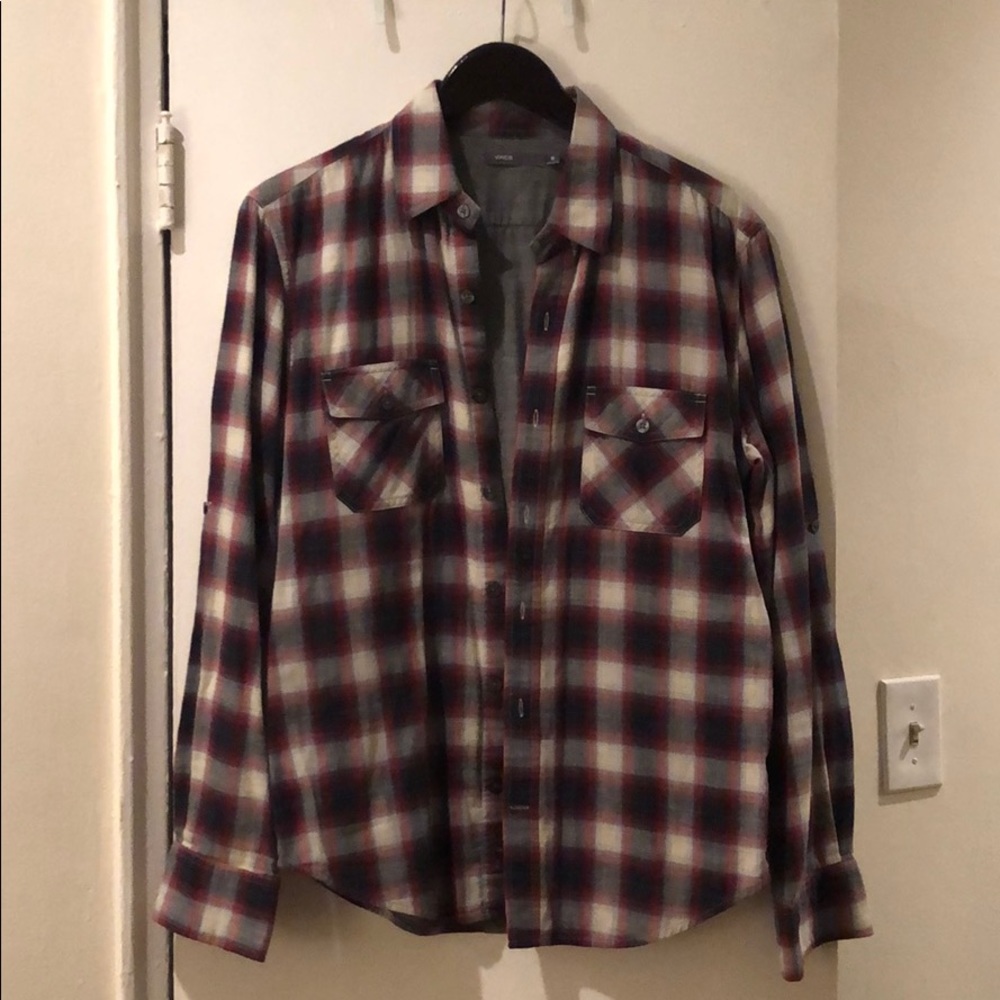 Vince plaid button down